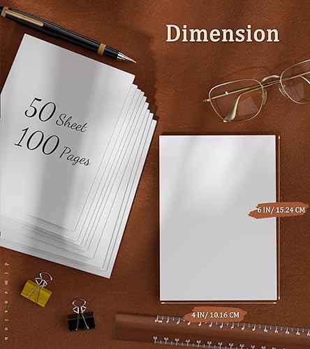 Note Pads 4x6 - Notepad - 10 Pads - 50 Sheets per Notepads - Writing Pads | Small White Paper - Blank Note Pads - Server Memo & Scratch Pads 4x6'', Pocket Note Pad White with Clean Sheets for Office - color: White- 10 Pack, size: 4x6