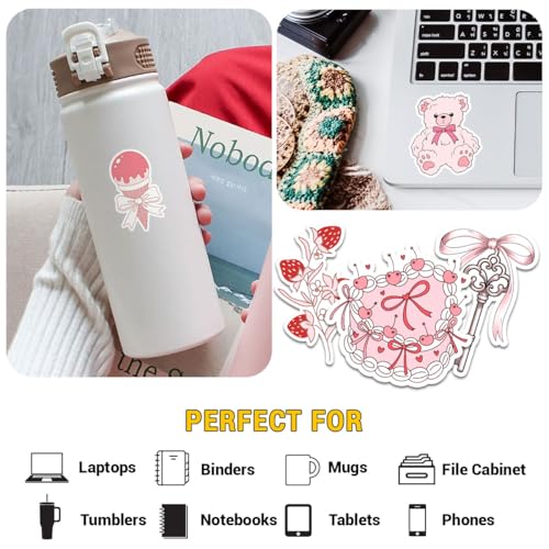 (12pcs-3in) Pink Valentine Sticker Stickers Sweet Romantic Love Gifts Set - color: Vlt10g, size: 3 Inches