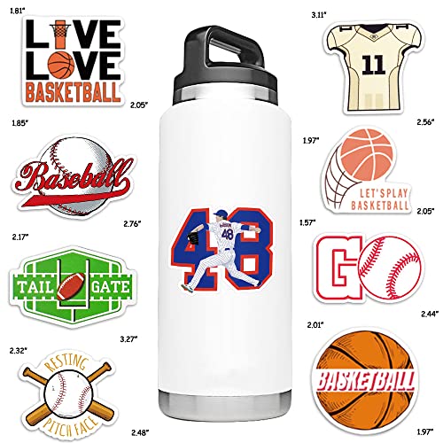 Sports Stickers 115Pcs for Water Bottles Scrapbook, Gifts for Boys - style: Cartoon