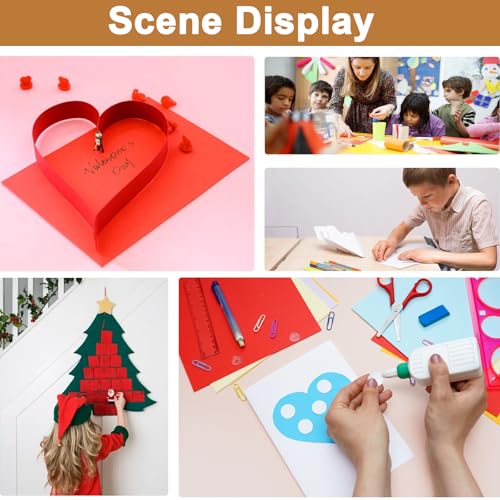 Silunkia 28 Sheets Christmas Red Cardstock 8.5 x 11 Craft Paper 92lb - color: Red, size: 28 Sheets