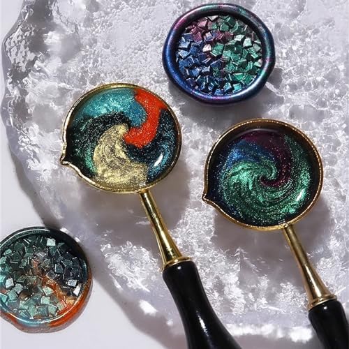 100PCS Gilter Wax Sealing Beads - Flower Sealing Wax Beads for Wedding Invitation, Wrapping, 6.5x11cm, Xia Wei