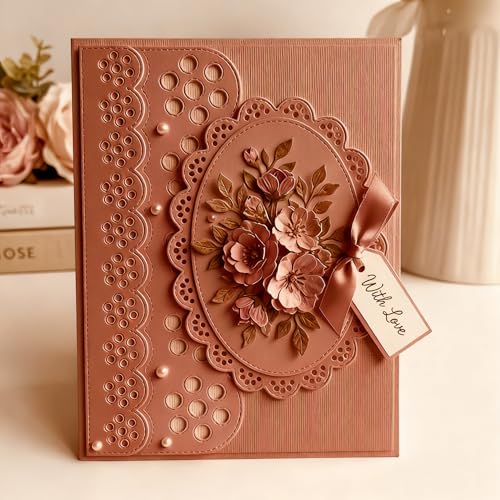 3D Backgrounds Frame Metal Cutting Die for Scrapbooking, Metal Die Cuts Stencils & Crafting Die Cut New Cutting Dies DIY Album Card Making Decor Paper Craft (Round Dot 5 x 2.3 in) - color: Round Dot 5 x 2.3 in