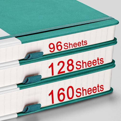 AHGXG Dotted Journal, 320 Pages, A5 (5.75'' × 8.38'') - color: Cyan, size: A5
