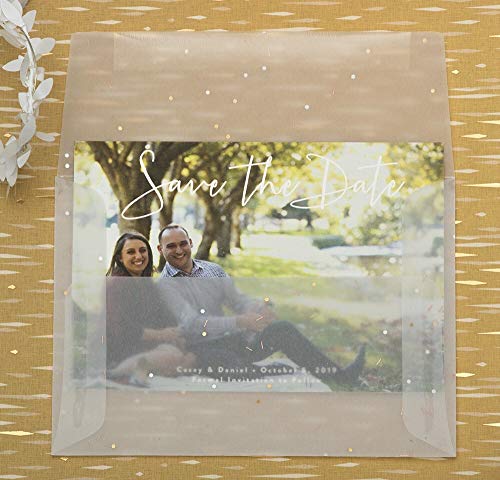 JAM PAPER A2 Translucent Vellum Invitation Envelopes - 4 3/8 x 5 3/4 - Clear - Bulk 250/Box - color: Pack of 250, size: 4.375" x 5.75"
