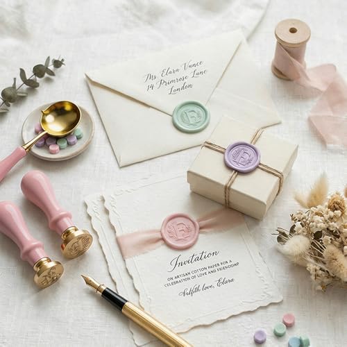 Wax Seal Beads,300pcs Antique Gold Sealing Stamp Wax Pellets Refill with 30pcs Double Side Adhesive Stickers for Stamp Seals Wedding Invitations Envelopes DIY Craft Projects - color: Antique Gold