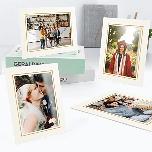 Golden State Art, Paper Picture Frames With Easel, 5X7, 10 Pack | Ivory with Gold Lining, Photo Frame Cards, DIY Cardboard - color: Ivory/Gold Lining, size: 10 Pack