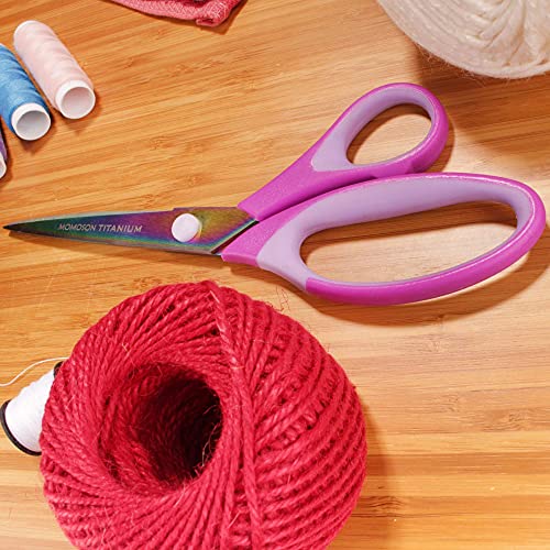 JubileeYarn Titanium Softgrip Scissors Set for Sewing, Arts, Crafts, Office - 1 Set of 3 - Purple - color: 3pc Purple, size: 1 Set