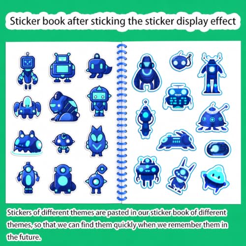 B5 Reusable Sticker Collecting Book Blank Sticker Album (Style J Dark Blue) - color: Style J Dark Blue