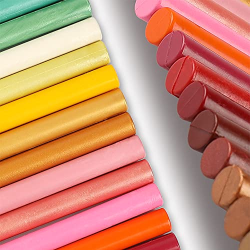 12PCS White Sealing Wax Sticks for Wax Seal Stamp, Great for Wedding Invitations, Wine Packages, Cards Envelopes, Gift Wrapping - color: White