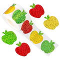 Whaline Back to School Apples Stickers Roll Holographic Apples Waterproof Decals Self-Adhesive Sparkly Teacher Reward Stickers for First Day of School Party Supplies Envelope Scrapbook Decor, 500Pcs - style: Apple