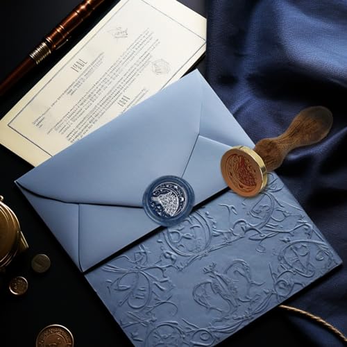 1" Wolf and Moon Wax Seal Stamp, Retro Sealing Stamps Removable Brass Head with Wooden Handle Seal Stamp Moon Sealing Wax for Envelope Greeting Card Letter Wedding Invitations Gift Wrapping - style: Moon wolf