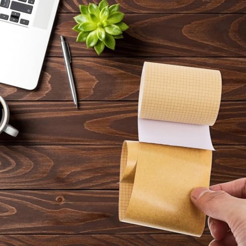SEWACC Adhesive Tapes Vintage Washi Tape Decorative Adhesive Writable Kraft Paper Sticker for DIY Crafts Journals Planners Photo Frame Scrapbooking Wrapping 2 Rolls