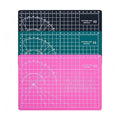 A5 Self-Healing Cutting Mat, Small Cutting Mat, Professional Double Sided Durable Cuttings Mats, Great for Hop Scrapbooking, Quilting, Fabric, Sewing Craft Projects (Mixed Colors, A5) - color: Mixed Colors