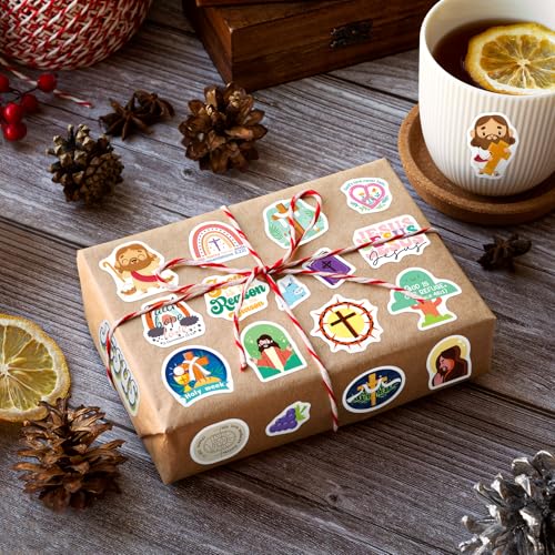 1504 PCS Christian Stickers for Kids Adults, 32 Sheets | Inspirational Jesus Religious Faith Stickers, Cute Bible Verse Decals, For Prayer Board Journaling Laptop - style: Christian