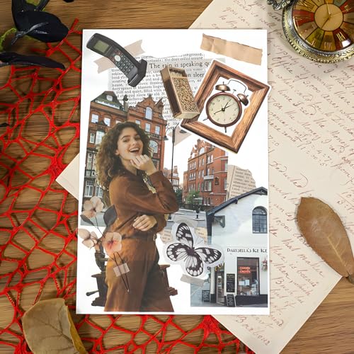 Snycler Sticker Book for Journal 20 Sheets Vintage PET Washi Stickers-2 - color: Relic Scrapbook