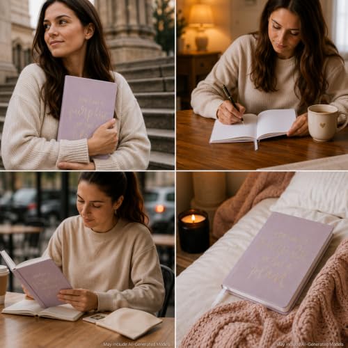 Eccolo Christian Journal Notebook Hardcover Lay Flat 192 Ivory Lined Pages - color: Lavender, size: 6X8