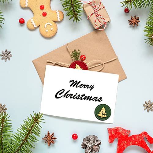 CRASPIRE Christmas Tree Wax Seal Stamp Elk Moon Sealing Stamp X'Mas EVE Merry Christmas 30mm/1.18inch Removable Brass Head Sealing Stamp with Wooden Handle Invitations Greeting Cards Wrap - style: Christmas tree elk star moon