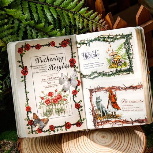 4 Rolls Botanical Border PET Tape for Scrapbook Journaling - color: Thorns