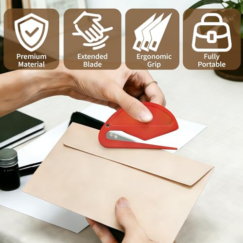 30 Pack Letter Openers Envelope Slitter, Razor Blade Plastic Mail Openers for Office and Home Supplies, Durable and Easy to Use, Bulk - size: 30 Pack-Colors