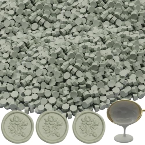 Sealing Wax Beads Sage Green WaxSeal Beads, 600Pcs Green WaxSealing Beads for Wax Seal Stamp, WaxSeal Beads Kit Perfect for Wedding Invitations, Christmas Envelopes (Sage Green) - color: Sage Green