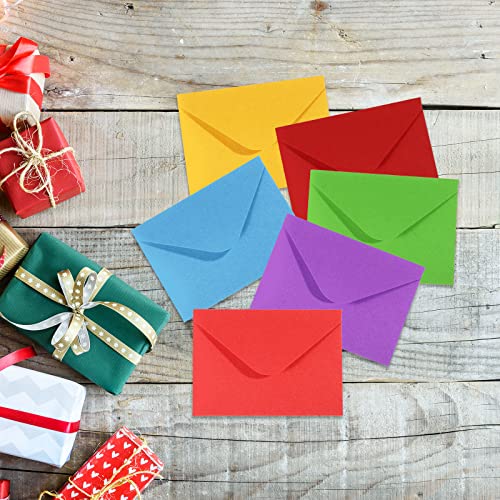 PATIKIL Mini Envelopes, 100 Pack Mini Gift Card Business Card Envelope for Greeting Weddings, Black - color: Black