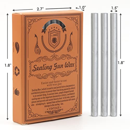 Wax Seal Sticks, Wasole 40pcs Silver Glue Gun Sticks Beads for Wax Seal Stamp, Great for Sealing Letter, Wedding Invitations, Envelopes (Silver) - color: Silver