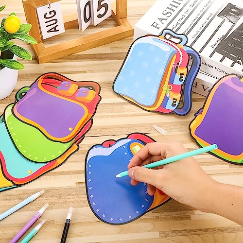 Chuangdi 60 Pcs Backpack Cutouts Cartoon Backpack for Classroom - style: Backpack
