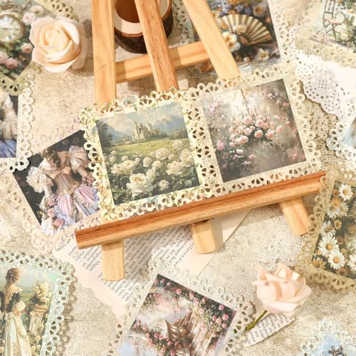 80 Sheets Rococo Garden Scrapbook Paper, Vintage Floral Pack - color: Rococo Garden