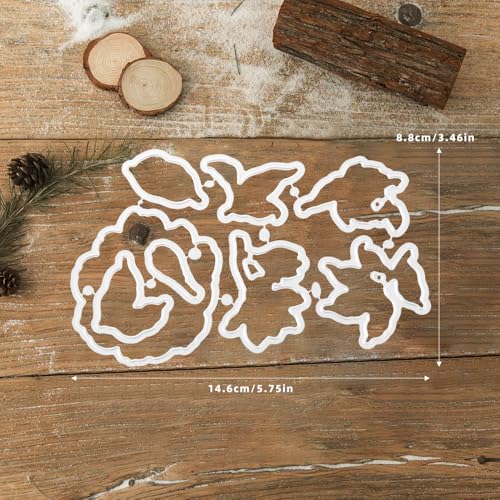 Clear Stamps and Metal Cutting Dies Set for Card Making Scrapbooking, DIY Craft Stamps and Dies Kit for Journaling, Albums, Greeting Cards, Holiday Cards, Birthday, Christmas (YX1677) - color: YX1677