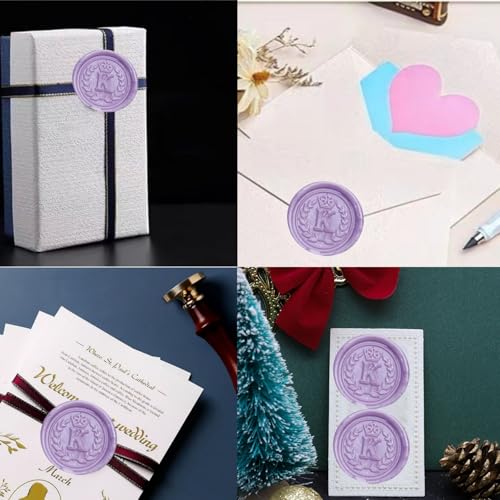 Sealing Wax Beads, WaxSeal Beads, 600Pcs Lilac WaxSealing Beads for Wax Seal Stamp, WaxSeal Beads Kit Perfect for Wedding Invitations, Christmas Envelopes (Lilac) - color: lilac