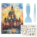 CRASPIRE Reusable Sticker Collection Book 40 Pages Castle Album Sticker Storage 8.26x5.82In Double-Sided Waterproof Blank Pasteable Notebook with Tools for Adults Release Paper Holder Saver Organizer - style: Castle-033