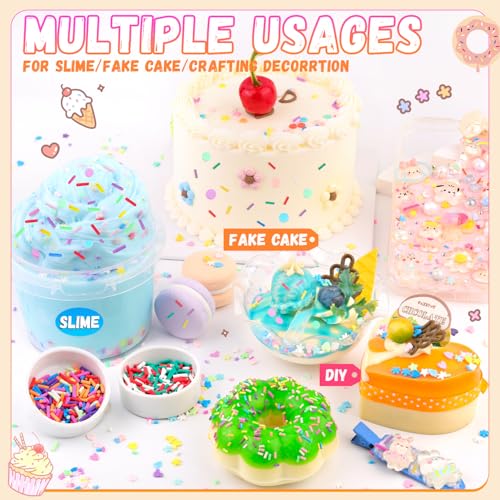 110g Non-edible Slime Mix Ins Slime Add Ins, Fake Sprinkles Slime Charms B - color: Muticolor