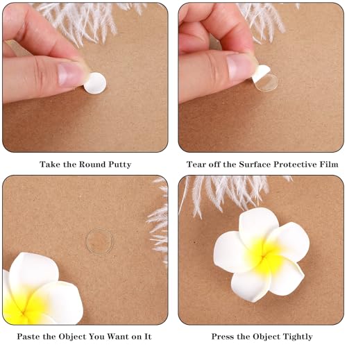 JANYUN 225 Pcs Double Sided Sticky Dot Stickers Putty Clear Sticky Tack - size: 0.39" Round