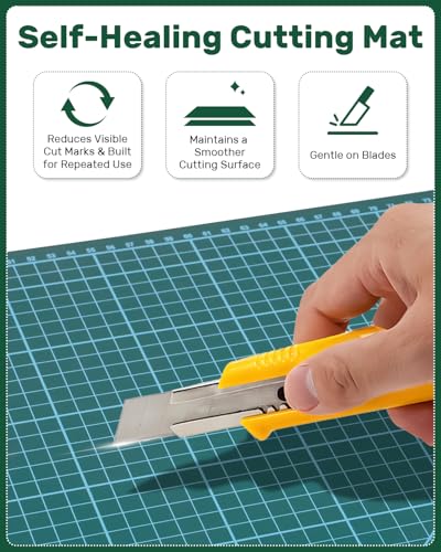 Self Healing Cutting Mat, 35" x 47", Double-Sided Rotary Cutting Mat for Sewing, Quilting, Scrapbooking & Craft, Large Craft Cutting Board for Hobby Use(A0) - size: 47"L x 35"W