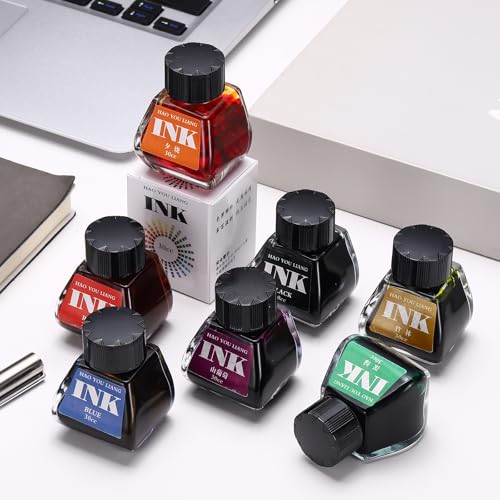 PATIKIL Fountain Pen Ink Gray Blue, 30ml Calligraphy Pen Bottled Ink Non-Carbon Colorful Smooth Flow Color Dip Drawing Set Art Supplies for Writing Painting Journaling - color: Gray Blue