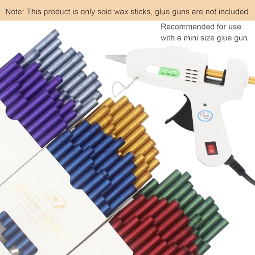 Navy Blue Wax Seal Sticks 20pcs, Andotopee Glue Gun Sticks for Wax Seal Stamp, Premium Sealing for Envelope Letter Wedding Invitation Craft Adhesive, Great Gift Ideas (Mini Size) - color: Navy Blue