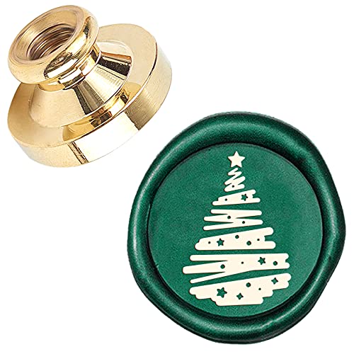 CRASPIRE Christmas Tree Sealing Wax Stamp, 25mm Brass Head, Clear - style: tt-Christmas Tree-