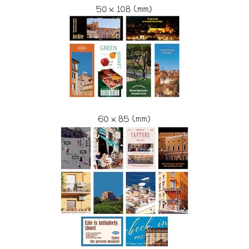 Monolike Capture The Life Sticker Pack - Italy (102Pcs) - Variety Pack, Journal, Scrapbook, Waterproof, Fancy Sticker - color: Capture the Life - Italy