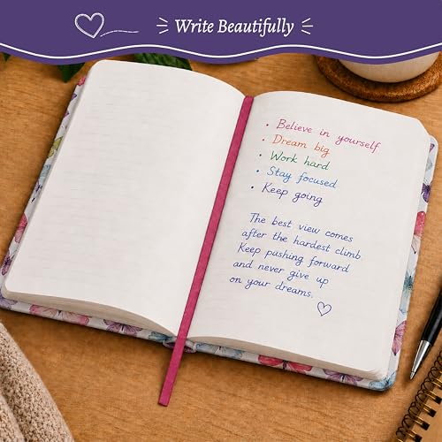 WORLD TRAVELER Eccolo A5 Lined Journal 256 Ivory Pages Lay Flat 6x8 - color: Butterfly