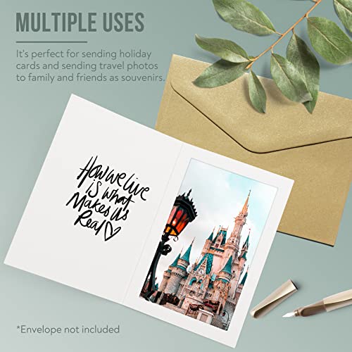 Golden State Art, Pack of 10, 4x6 Photo Folders, Cardboard Picture Frame, Paper Frame Cards, Greetings/Invitation Special Events: Graduation, Christmas, Wedding (White) - color: White, size: 10 Pack