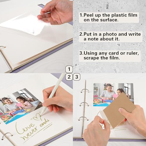 Vienrose Self Adhesive Photo Album Refill Pages 3 Ring Binder 240 Pages - size: 120 Sheets/ 240 Pages