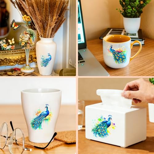 4 PCS Cute Peacock Cuttable UV DTF Stickers - style: cute peacock