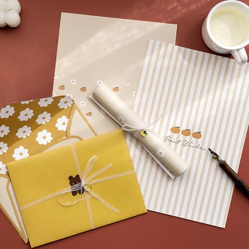 72 Pcs Stationery Paper Envelopes Set | Includes 24 Writing Paper & 12 Envelopes, Lovely Animal Letter Writing Stationery Paper Envelopes Kit(6Style) - color: Lovely Animal