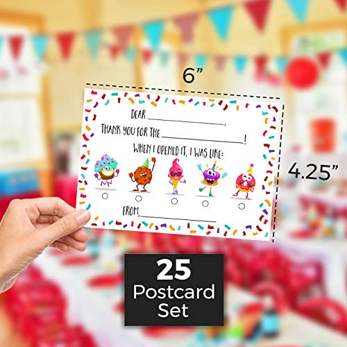 Fun & Easy Kids Fill in the Blank Thank You Postcards, 25 Card Set