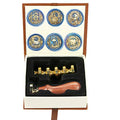 Wax Seal Stamp, 6pcs Brass Heads & Rosewood Handle, Starry Animal Kit for Invitations, Art, DIY Crafts - style: Starry Animal Wax Seal Stamp Set 1