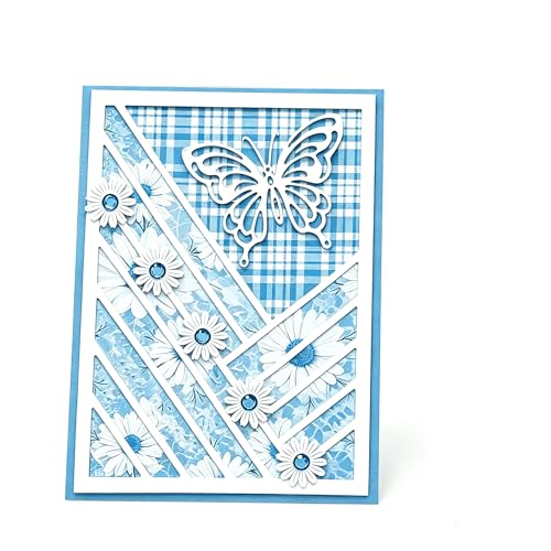 3D Backgrounds Frame Metal Cutting Die for Scrapbooking, Metal Die Cuts Stencils & Crafting Die Cut New Cutting Dies DIY Album Card Making Decor Paper Craft (Butterfly 5.5 x 3.9 in) - color: Butterfly 5.5 x 3.9 in