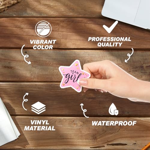 Team Boy Girl Baby Shower Stickers Pack for Gender Reveal Party Cute Pastel Vinyl Decorations with Lashes Staches Bear Bee Designs 90Pcs Bike Water Bottles Wall Decoration - color: Gender Reveal A30
