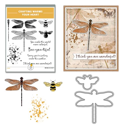 Clear Stamps and Metal Cutting Dies Set for Card Making Scrapbooking, DIY Craft Stamps and Dies Kit for Journaling, Albums, Greeting Cards, Holiday Cards, Birthday, Christmas (YX1982) - color: YX1982