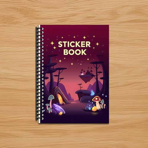 B5 Reusable Sticker Collecting Book Blank Sticker Album (Style L Black Red) - color: Style L Black Red