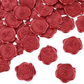 60 Pcs Wax Seal Stickers for Envelopes, Red Rose, 4 Flower Styles - color: Red
